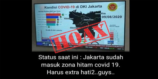 CEK FAKTA: Hoaks Foto Peta DKI Jakarta Berwarna Hitam