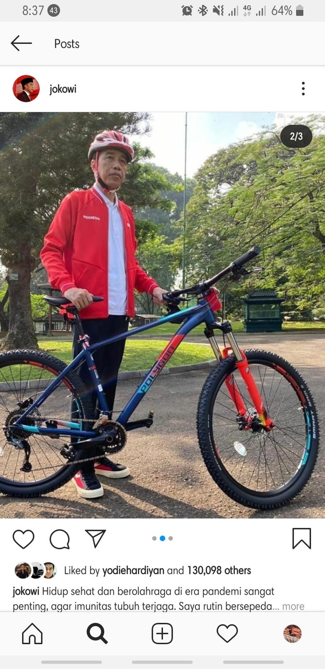 jokowi sepedaan