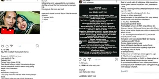 Curhat Pilu Anak Perempuan yang Ayahnya Meninggal Karena Ditolak Banyak Rumah Sakit