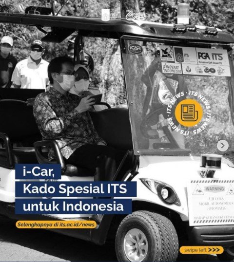 peluncuran mobil pintar i car buatan its surabaya