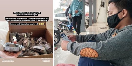 Perjuangan Abis, Pria Ini Bayar Kuliah di Tengah Pandemi Covid-19 Pakai Uang Receh