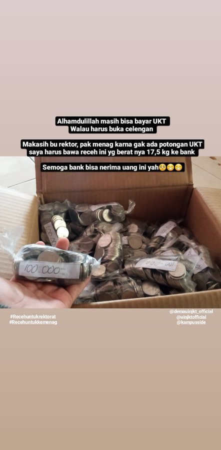 pria ini bayar kuliah di tengah pandemi covid 19 pakai uang receh