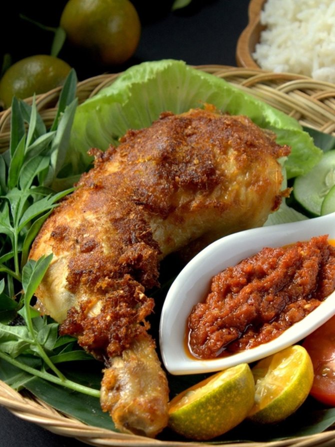 ilustrasi ayam goreng padang