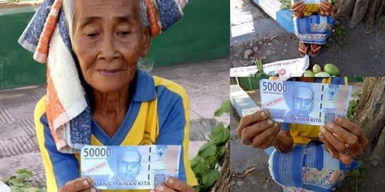 Viral, Nenek Penjual Mangga Dibayar Duit Mainan, Pelaku Minta Kembalian Rp 45.000