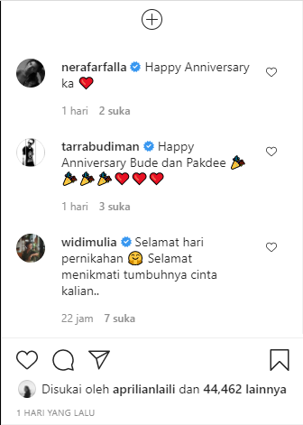 wedding anniversary ketujuh rio dewanto dan atiqah hasiholan