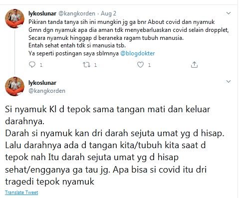 hoaks gigitan nyamuk tularkan covid 19