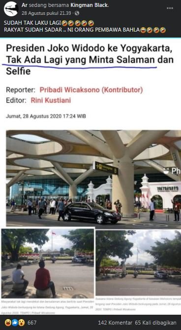 tangkapan layar judul berita di facebook