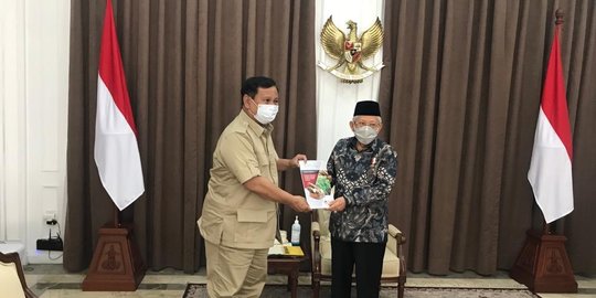 Kunjungi Wapres Ma'ruf, Menhan Prabowo Lapor Perkembangan Program Food Estate