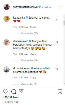 rizki da beri ucapan ke nadya yang lulus kuliah