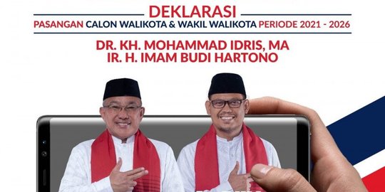 Diusung PKS-Demokrat-PPP, Idris dan Imam Deklarasi Pilkada Depok Siang Ini