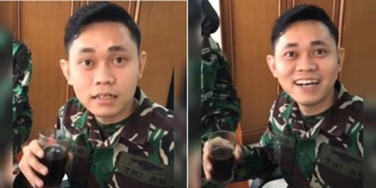 Video Pria Berseragam TNI Diminta Minum Kopi Pahit, Tiba-Tiba jadi Manis Lihat Ini