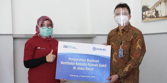Peruri Serahkan Bantuan 11 Unit Ventilator untuk Rumah Sakit di Jabar