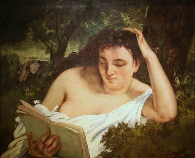 a young woman reading by gustave courbet 4984742155