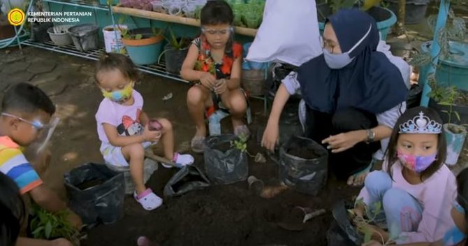 gang sempit diubah jadi kebun sayur