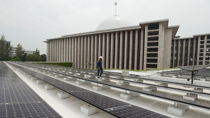 panel surya masjid istiqlal