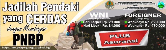 pendakian gunung gede pangrango kembali ditutup