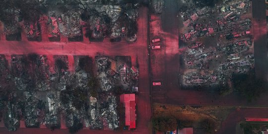 Ngeri, Ini Foto Udara Perumahan di AS yang Ludes Terbakar