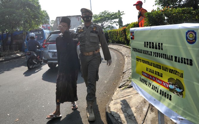 operasi masker gabungan di bogor