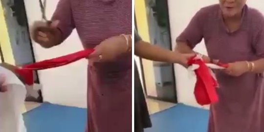 Beredar Video Perempuan Gunting Bendera Merah Putih, Malah Ketawa dan Tepuk Tangan