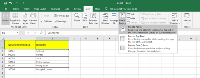 Cara Freeze Excel Untuk Kolom Dan Baris Simak Selengkapnya Halaman 3 9047