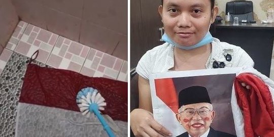 Ramai Kecaman, Aksi Wanita Gosok Bendera Merah Putih Pakai Sikat WC