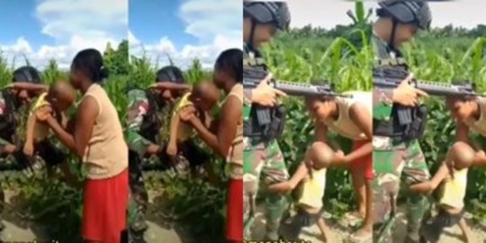 Video Bocah Nangis Kejer Ingin Ikut TNI ke Pos, Dilarang Ibunya Tambah Ngamuk