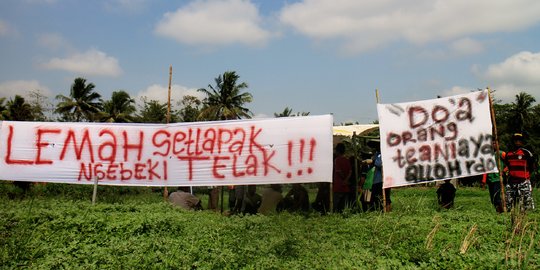 Puluhan Petani Cilacap Tuntut Presiden Tunaikan Janji, Ini Isi Pesannya