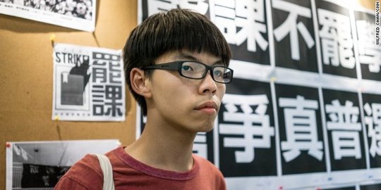 Aktivis Hong Kong Joshua Wong Ditangkap karena Ikut Demo Tahun Lalu