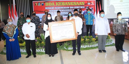 Doa & Deklarasi Pilkada Damai, Forpimda Banyuwangi Ingatkan Protokol Kesehatan Covid