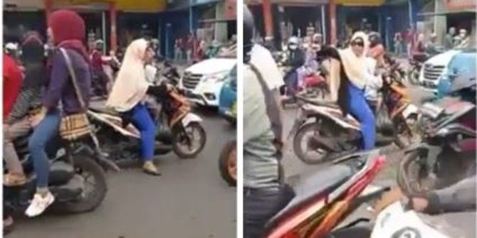 Viral Video Emak Emak Kendarai Motor Lawan Arah Diberi Tahu Marah Dan