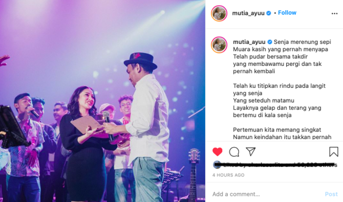 mendiang glenn fredly ulang tahun mutia ayu tulis puisi yang menyentuh