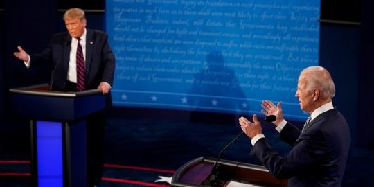 Debat Pertama Capres AS Trump vs Biden, Tanpa Massa dan Tak Ada Jabat Tangan