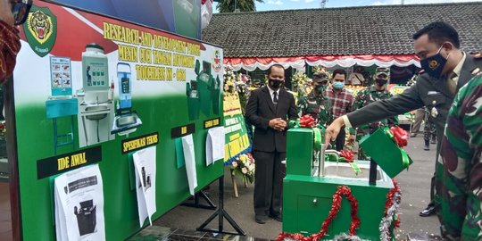 Berbekal Kemampuan Merakit Bom, Komandan Kodim Garut Buat Alat Cuci Tangan Otomatis