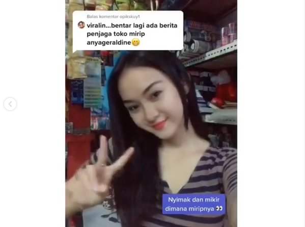 penjaga toko viral mirip anya geraldine