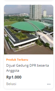 muncul bermunculan iklan jual gedung dpr