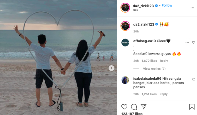 disebut pansos usai unggah foto pegangan tangan dengan wanita lain ini jawaban rizki