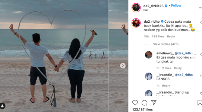 disebut pansos usai unggah foto pegangan tangan dengan wanita lain ini jawaban rizki