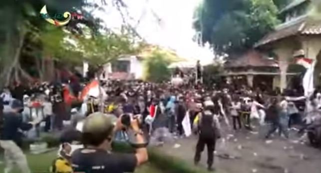 demo tolak uu cipta kerja di yogyakarta