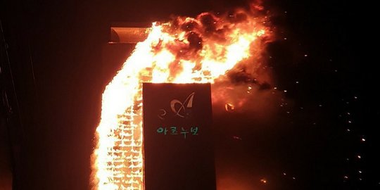 Api Lahap Apartemen 33 Lantai di Korea Selatan