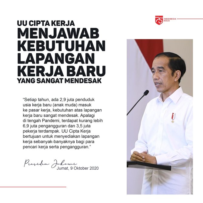 Penjelasan Lengkap Jokowi Manfaat Uu Cipta Kerja Untuk Masyarakat Merdeka Com