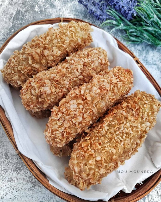 pisang goreng krispi oatmeal