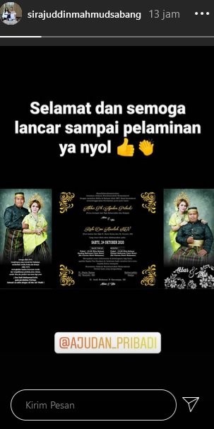 undangan akbar ajudan pribadi dan istri