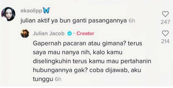julian jacob buka suara