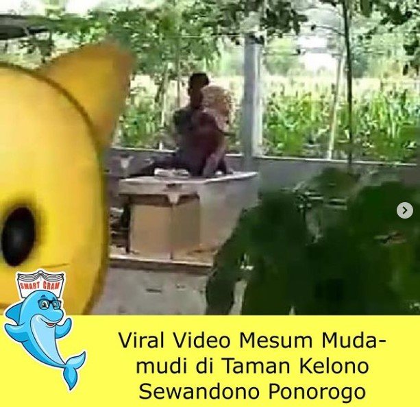 sepasang kekasih lakukan tindakan tak senonoh di taman kelono sewandono ponorogo