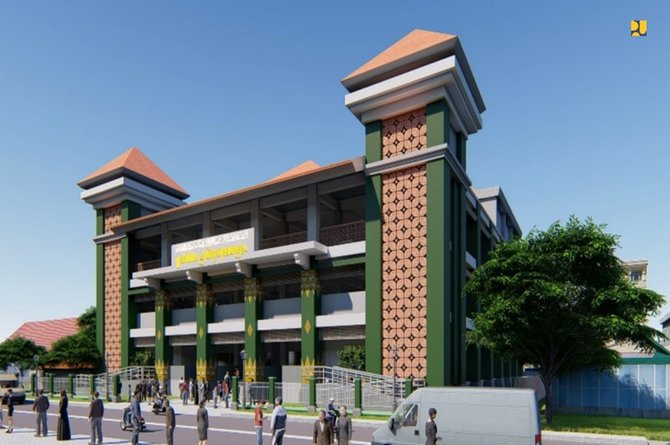 bangunan baru pasar prawirotaman yogyakarta