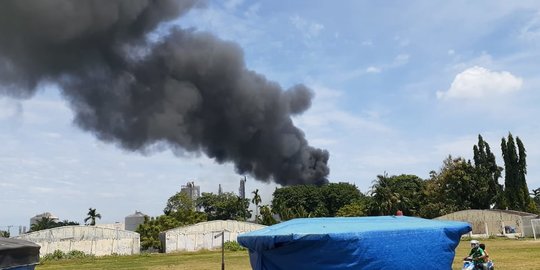 Bekas Pabrik PT AAF Terbakar di Aceh Utara