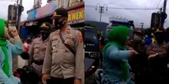 Video Emak-Emak Ngamuk Terkena Razia Masker, Marahi Petugas & Mengaku Istri Jaksa