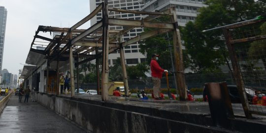 Sempat Rusak Parah, Halte Transjakarta Bundaran HI Sudah Beroperasi Normal