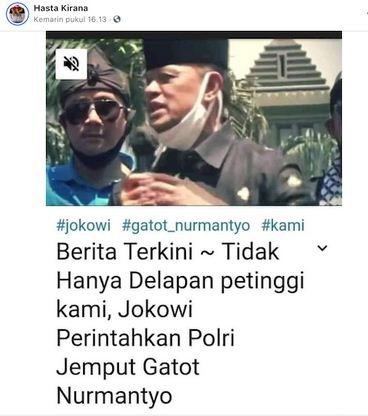 tidak benar presiden jokowi perintahkan polri tangkap gatot nurmantyo