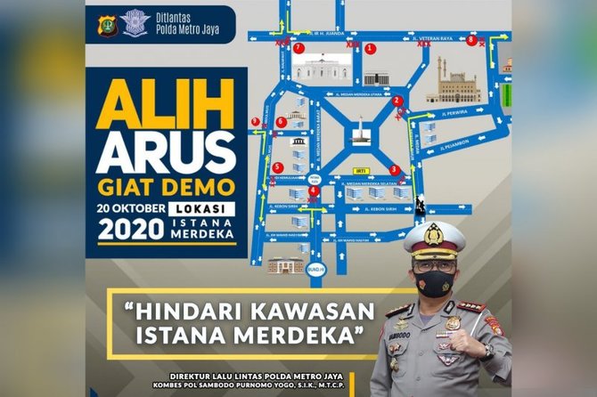 pengalihan arus lalu lintas kawasan istana